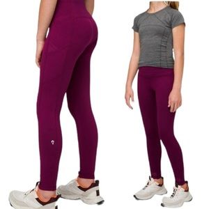 Ivivva by Lululemon girls Namastay Focused 7/8 mesh leggings